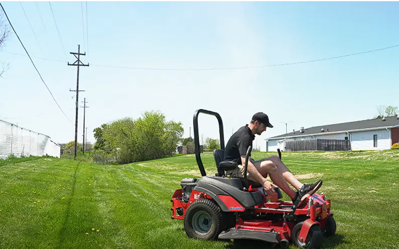 Turning off the mower